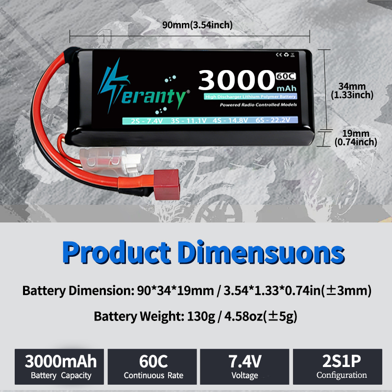 TERANTY 2S 3000mAh Lipo Batter - Rc Hobby Grade ulasan dan harga