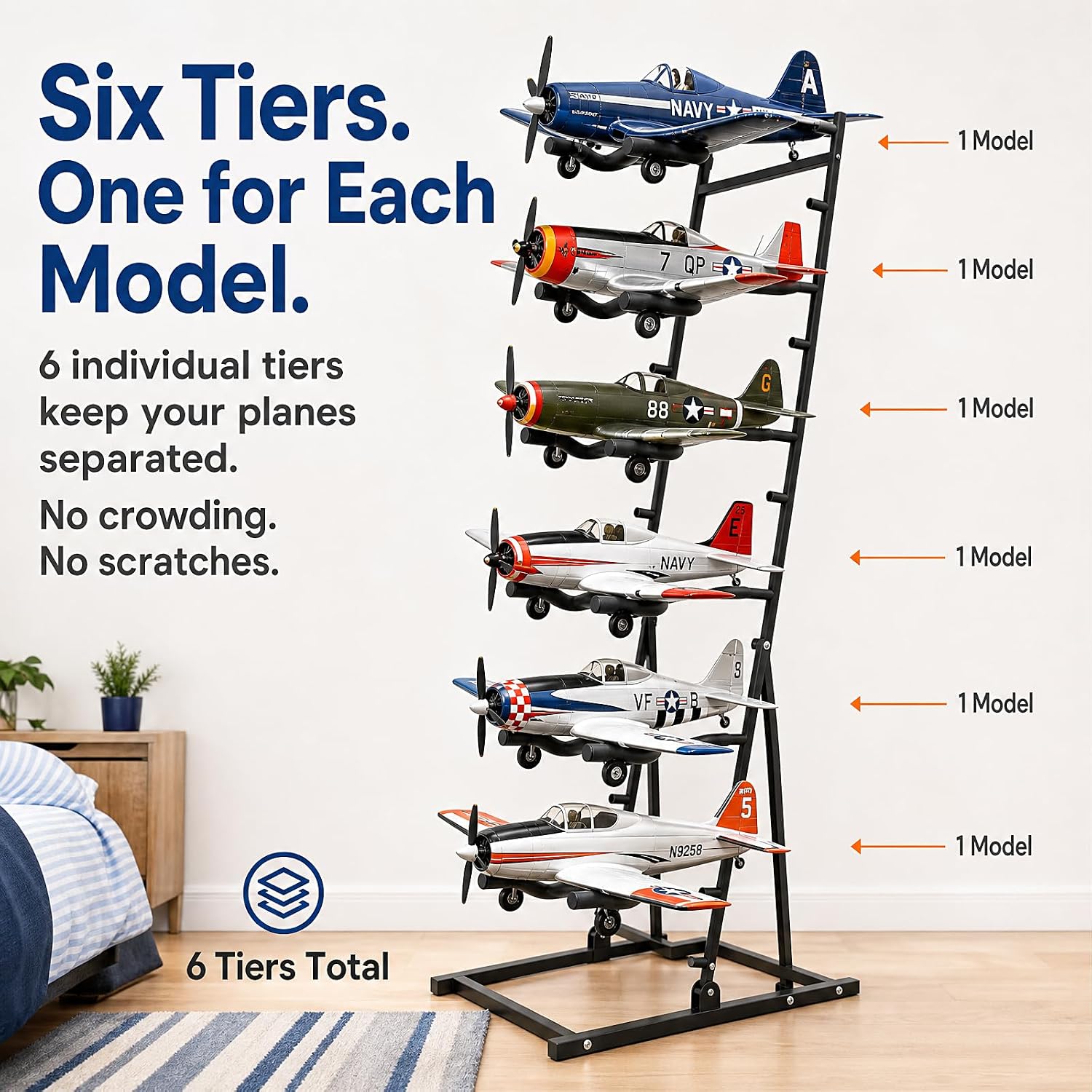RC Airplane Stand 6-Tier, Mode - Rc Hobby Garage ulasan dan harga