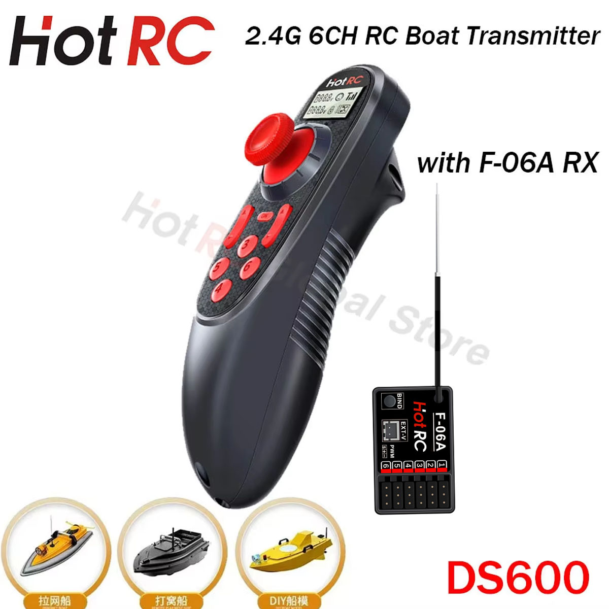 HOTRC DS600 6CH 6 Channel 2.4G - Radio Transmitter 6Ch ulasan dan harga